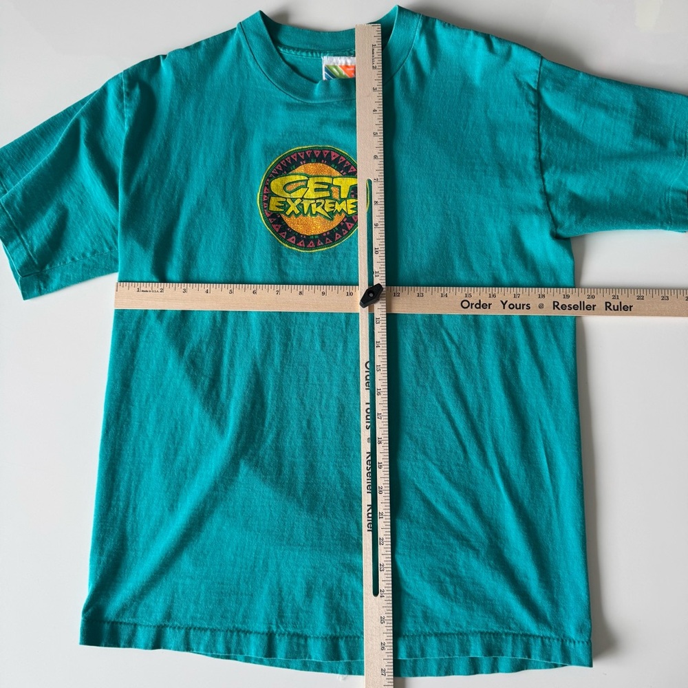 Vintage 90s Surf Gear T-Shirt Mens Medium Get Extreme Surfing Single Stitch USA - Picture 13 of 15
